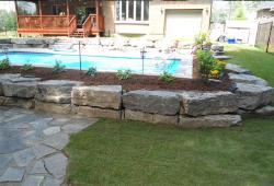 Pool Retaining Wall