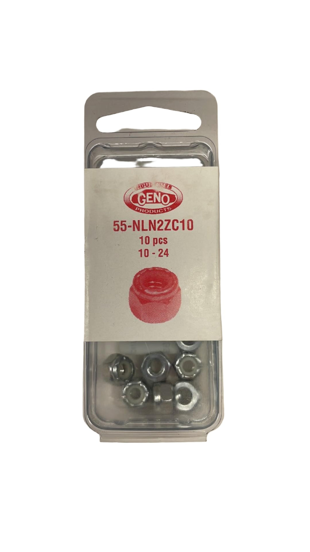 GENO NYLON LOCK NUT STEEL ZINC (55-NLN2ZC10)