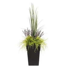 Load image into Gallery viewer, Artificial Lavender and Greenery Outdoor Flower Arrangement
