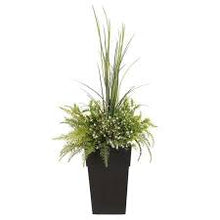 Load image into Gallery viewer, Artificial Ferns with White Flowers Potted Arrangement
