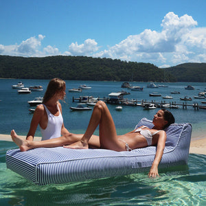 Navy Stripe Lounger Float