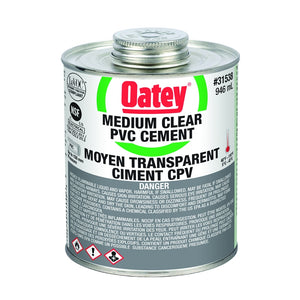 Medium Clear PVC Cement 118 mL