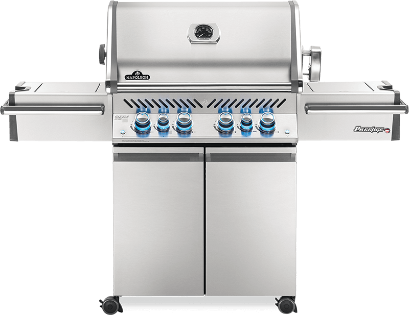 Prestige Pro 500 Natural Gas - Infrared Rear & Side Burners - Stainless Steel
